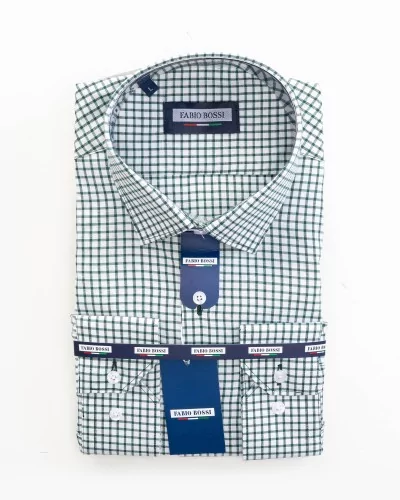 Chemise homme coton motif carreaux 172ca