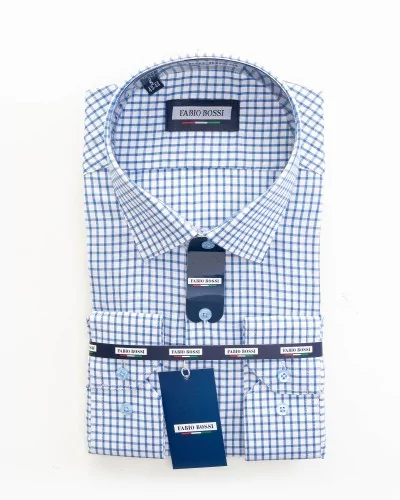 Chemise homme coton motif carreaux 170ca