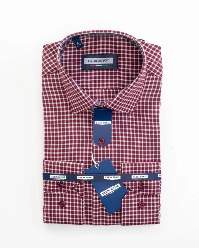 Chemise homme coton motif carreaux 168ca