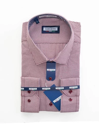 Chemise homme coton motif carreaux 165ca