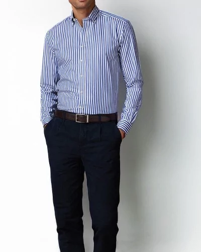 VESTIAIREChemise Regular à Rayures pour Homme - 177ac