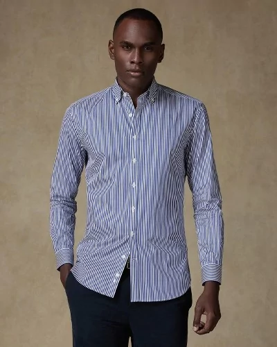 Chemise à rayures rouges
