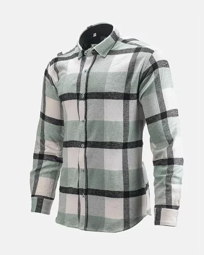 Chemise homme flanelle coton motif carreaux 182fl