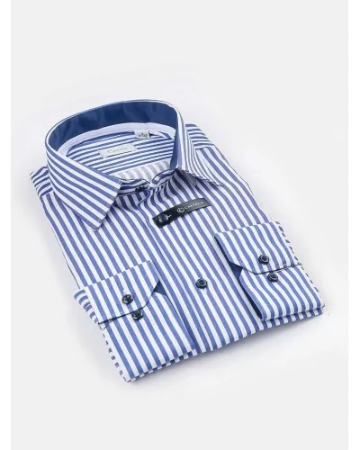 Homme Chemise En Twill Fin À Rayures 49CH