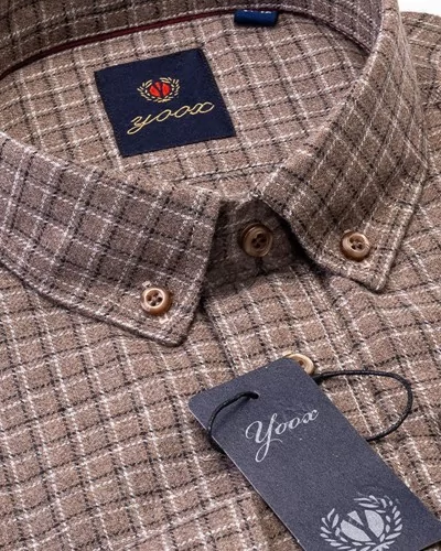 Chemise casual en flanelle à carreaux pour hommes